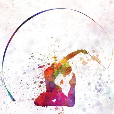 Sport Gymnast preps with Chalk Abstract Canvas Wall Art Picture Print 